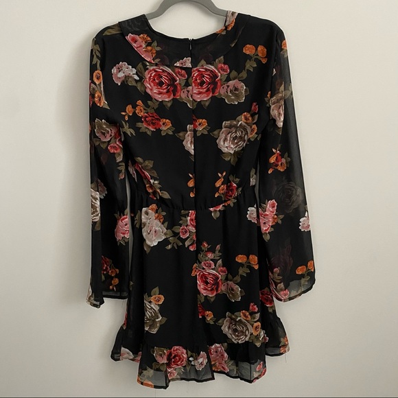 Lulu's Alive with Artistry Black Floral Dress - Picture 3 of 8